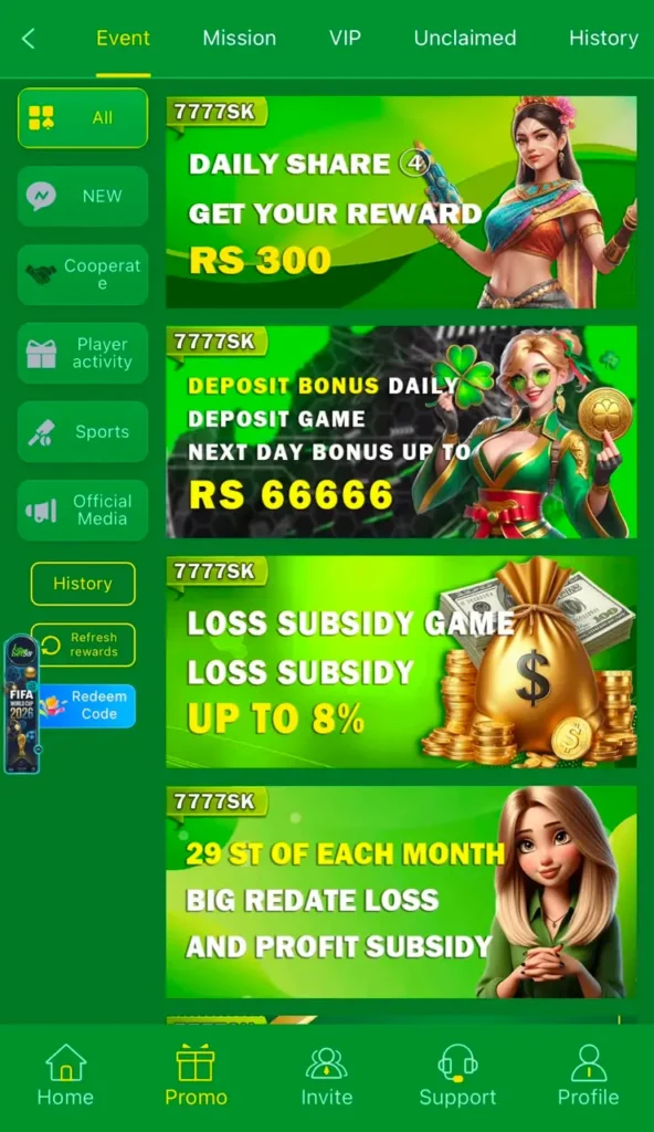 7777SK Game Best Earning Platform For Android And IOS Users.