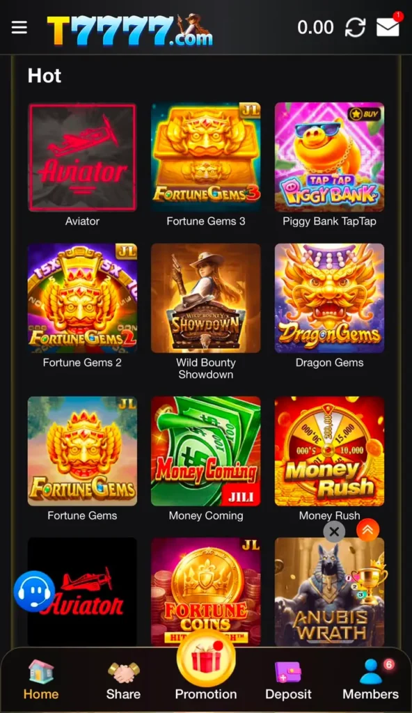 T7777 Download, play and earn money.