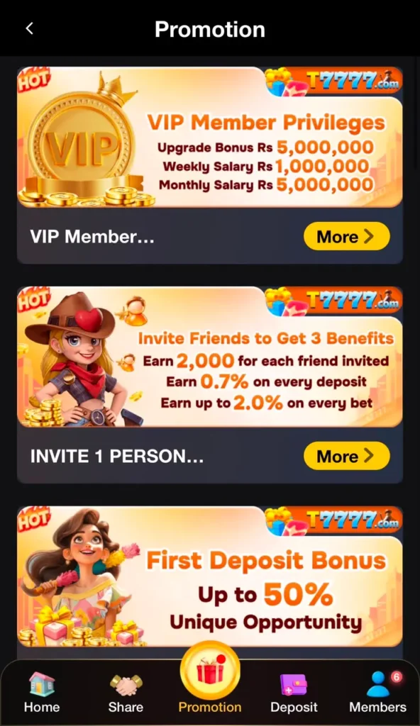 T777 Game Win exclusive bonuses.