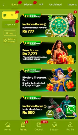 MF777 Game Bonuses